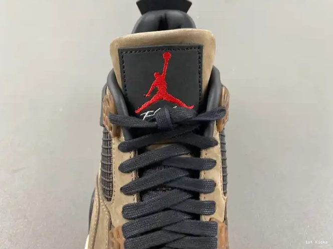 1st Kicks AJ4-882335 Brown Retro Jordan 4 x Air Scott TS Travis 0625